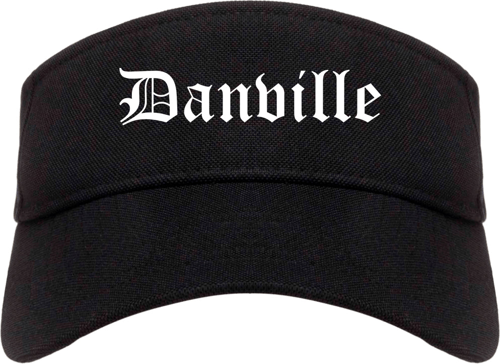Danville California CA Old English Mens Visor Cap Hat Black