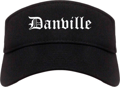 Danville California CA Old English Mens Visor Cap Hat Black