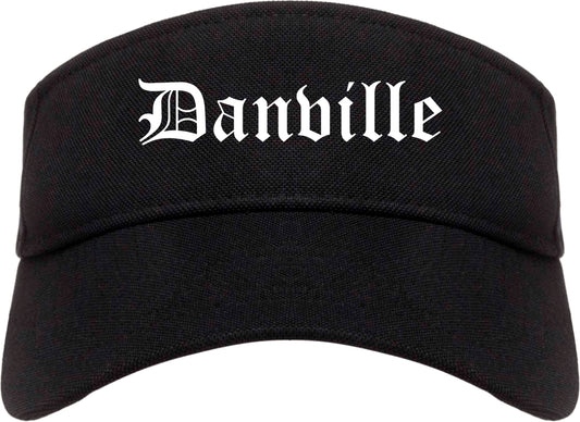 Danville California CA Old English Mens Visor Cap Hat Black