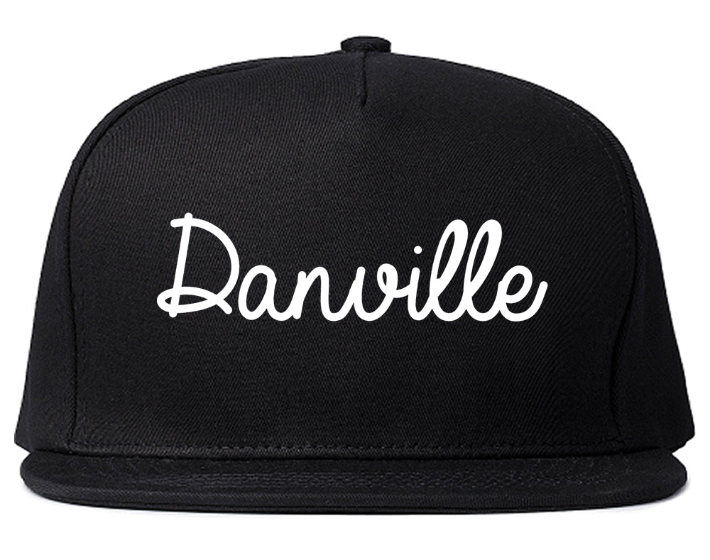 Danville Illinois IL Script Mens Snapback Hat Black