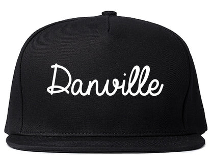 Danville Illinois IL Script Mens Snapback Hat Black