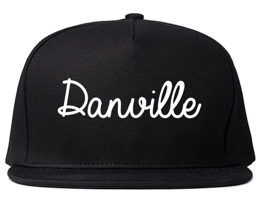 Danville Illinois IL Script Mens Snapback Hat Black