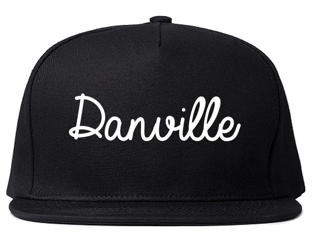 Danville Indiana IN Script Mens Snapback Hat Black