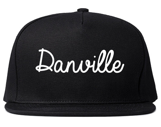 Danville Pennsylvania PA Script Mens Snapback Hat Black