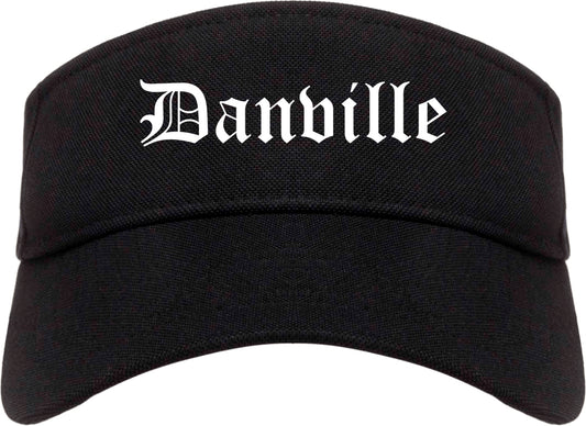 Danville Pennsylvania PA Old English Mens Visor Cap Hat Black