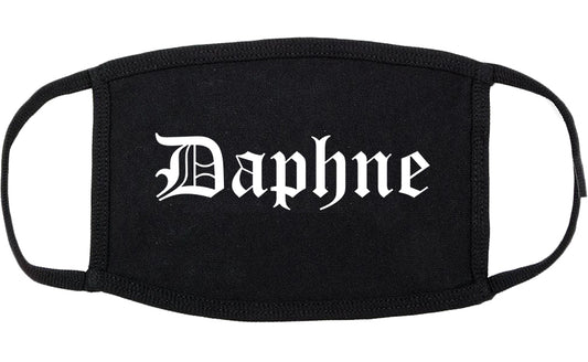 Daphne Alabama AL Old English Cotton Face Mask Black