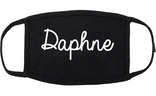 Daphne Alabama AL Script Cotton Face Mask Black