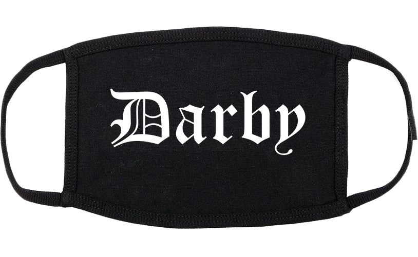 Darby Pennsylvania PA Old English Cotton Face Mask Black