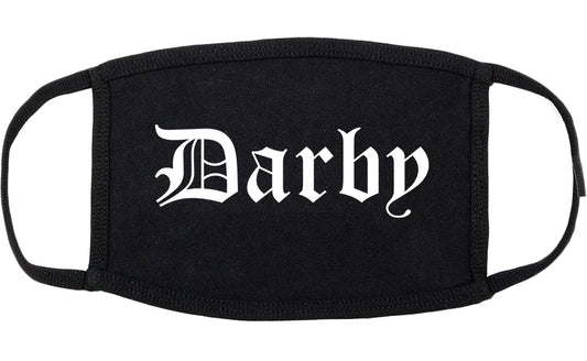 Darby Pennsylvania PA Old English Cotton Face Mask Black