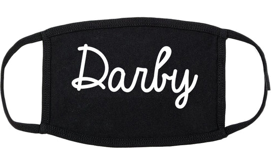 Darby Pennsylvania PA Script Cotton Face Mask Black