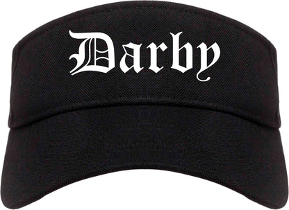 Darby Pennsylvania PA Old English Mens Visor Cap Hat Black