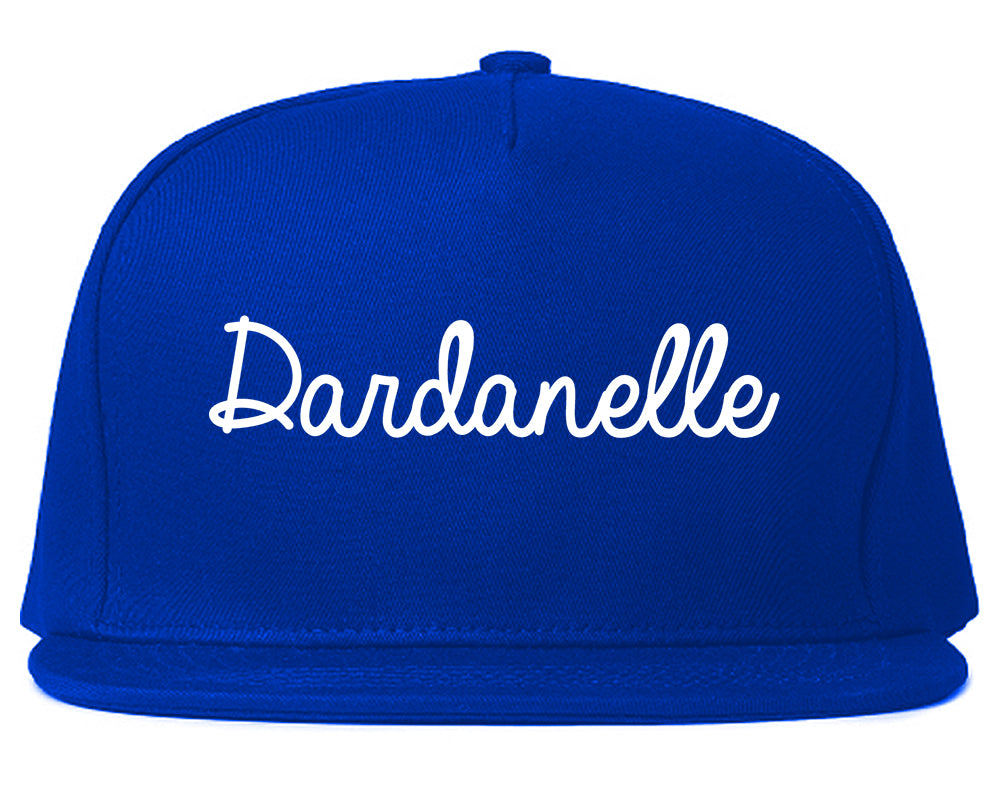 Dardanelle Arkansas AR Script Mens Snapback Hat Royal Blue