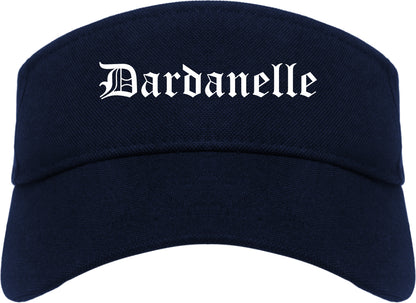 Dardanelle Arkansas AR Old English Mens Visor Cap Hat Navy Blue