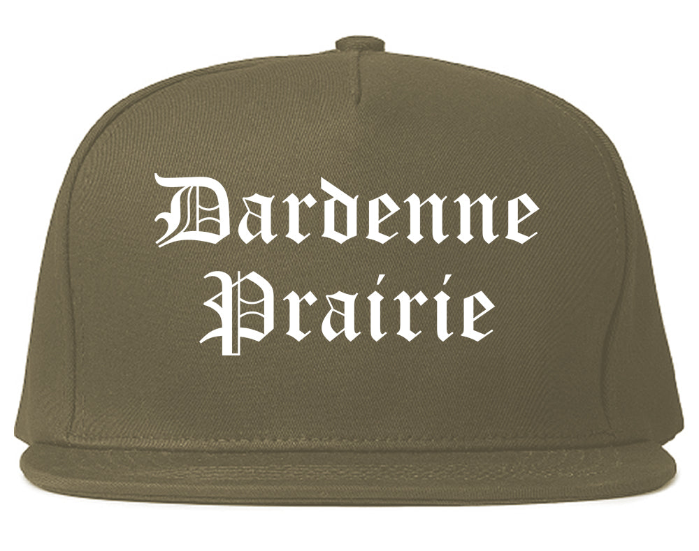 Dardenne Prairie Missouri MO Old English Mens Snapback Hat Grey