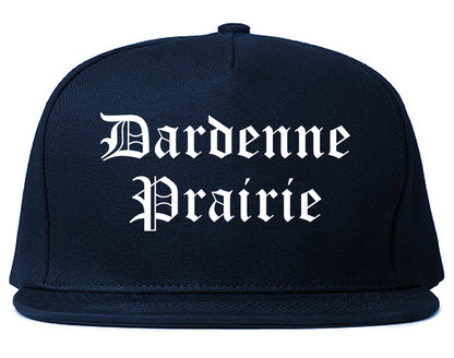 Dardenne Prairie Missouri MO Old English Mens Snapback Hat Navy Blue