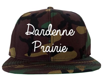 Dardenne Prairie Missouri MO Script Mens Snapback Hat Army Camo