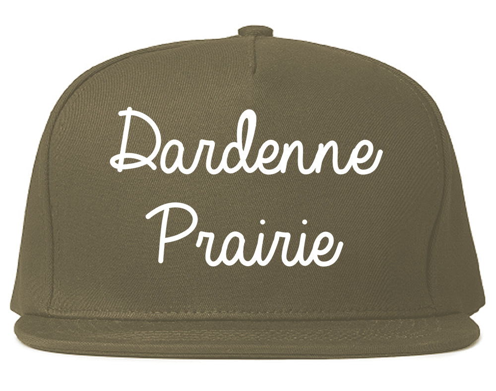 Dardenne Prairie Missouri MO Script Mens Snapback Hat Grey