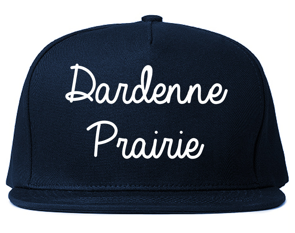 Dardenne Prairie Missouri MO Script Mens Snapback Hat Navy Blue