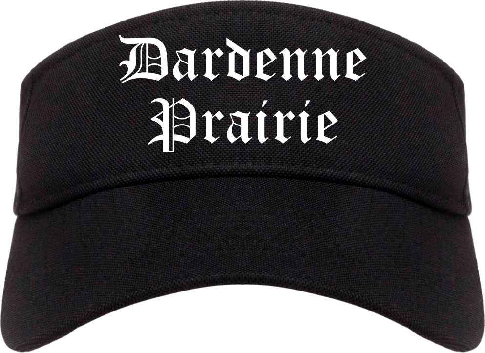 Dardenne Prairie Missouri MO Old English Mens Visor Cap Hat Black