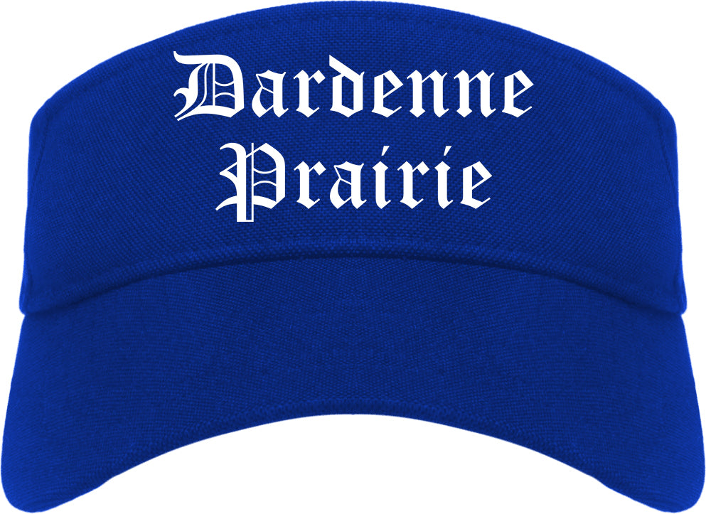 Dardenne Prairie Missouri MO Old English Mens Visor Cap Hat Royal Blue