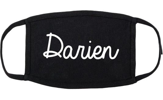 Darien Illinois IL Script Cotton Face Mask Black
