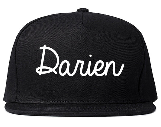 Darien Illinois IL Script Mens Snapback Hat Black
