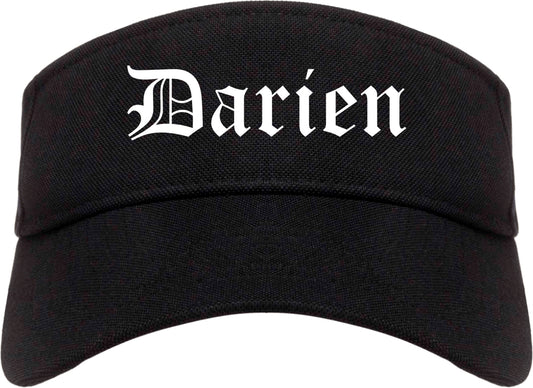 Darien Illinois IL Old English Mens Visor Cap Hat Black