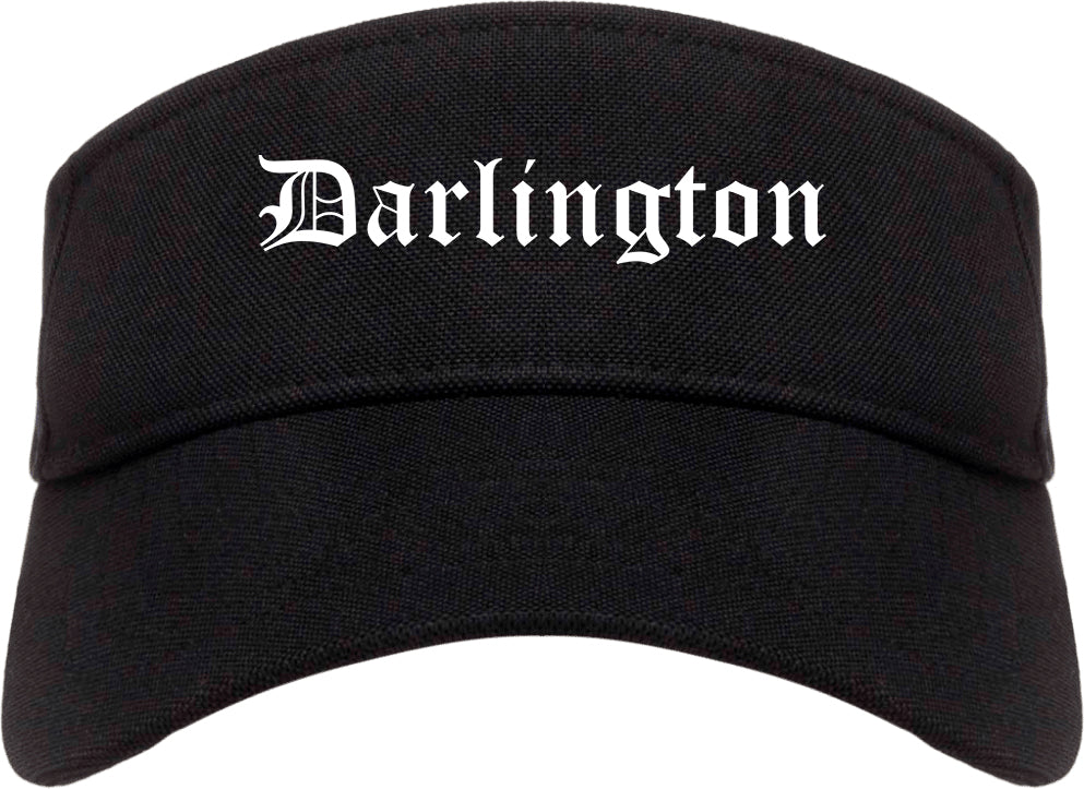 Darlington South Carolina SC Old English Mens Visor Cap Hat Black