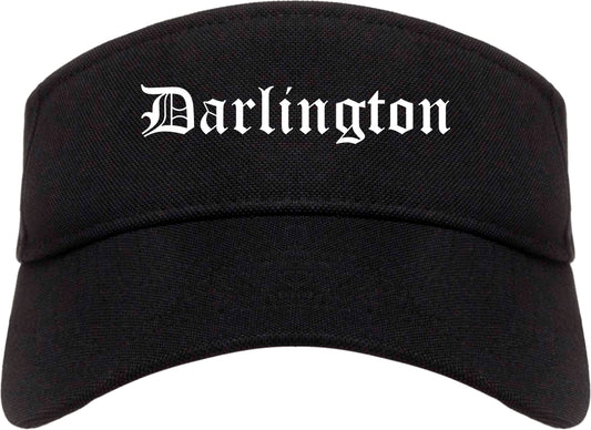 Darlington South Carolina SC Old English Mens Visor Cap Hat Black