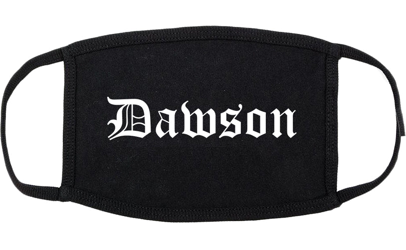 Dawson Georgia GA Old English Cotton Face Mask Black