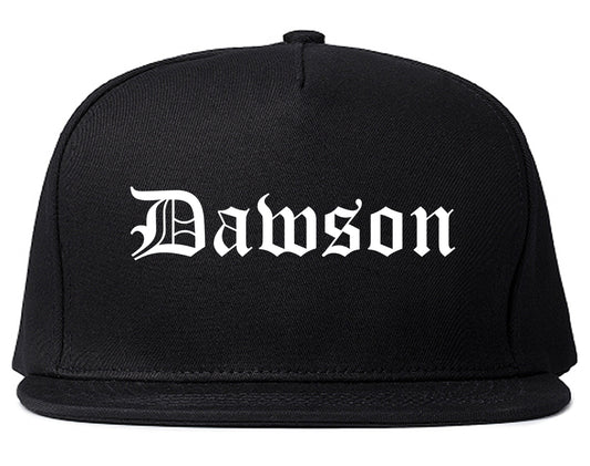 Dawson Georgia GA Old English Mens Snapback Hat Black