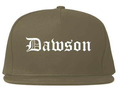 Dawson Georgia GA Old English Mens Snapback Hat Grey