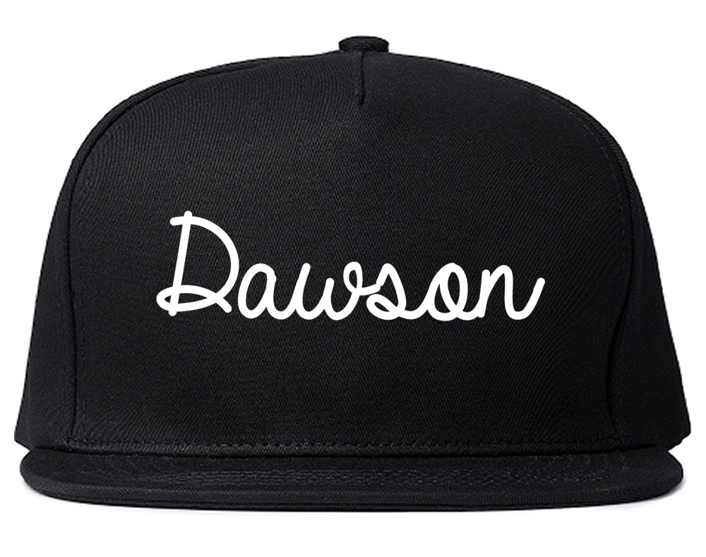 Dawson Georgia GA Script Mens Snapback Hat Black
