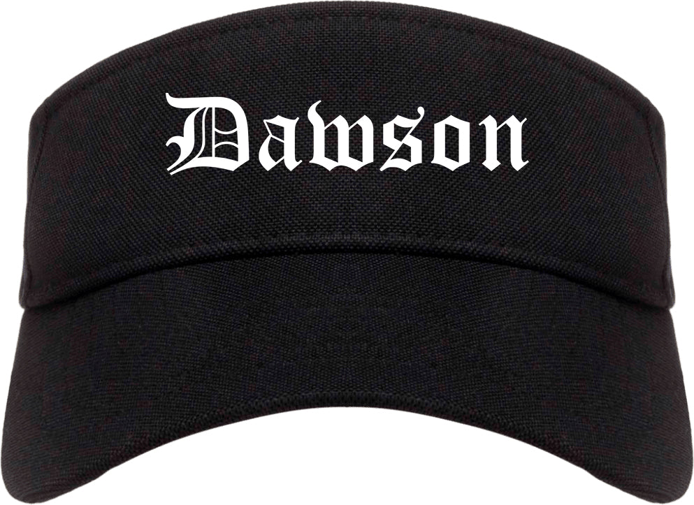 Dawson Georgia GA Old English Mens Visor Cap Hat Black