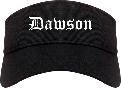 Dawson Georgia GA Old English Mens Visor Cap Hat Black
