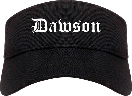Dawson Georgia GA Old English Mens Visor Cap Hat Black