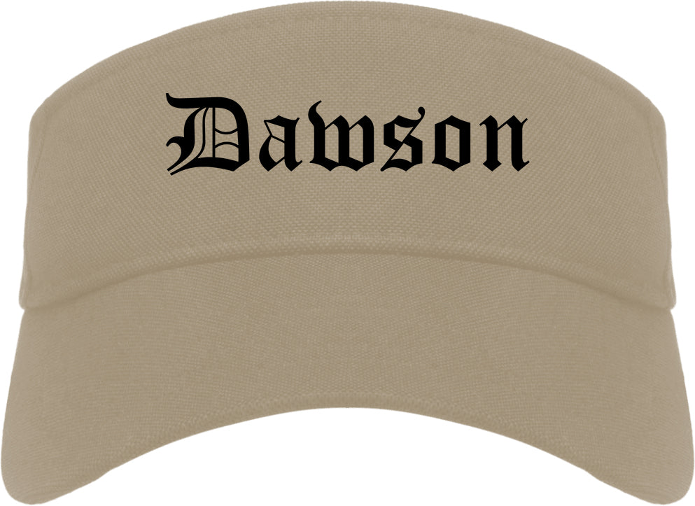 Dawson Georgia GA Old English Mens Visor Cap Hat Khaki
