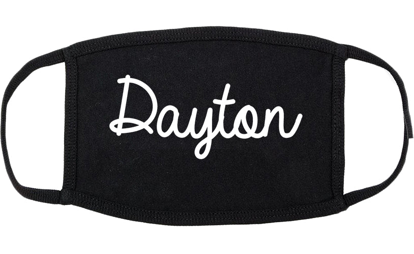 Dayton Kentucky KY Script Cotton Face Mask Black