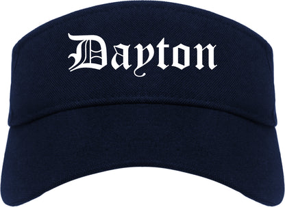 Dayton Kentucky KY Old English Mens Visor Cap Hat Navy Blue
