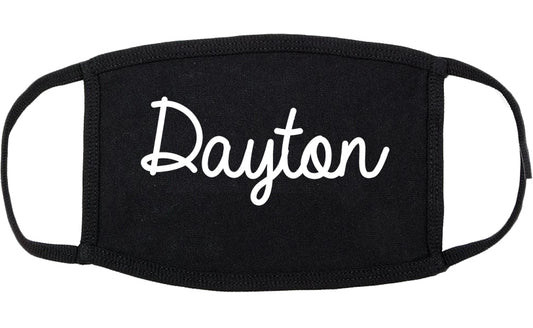 Dayton Tennessee TN Script Cotton Face Mask Black