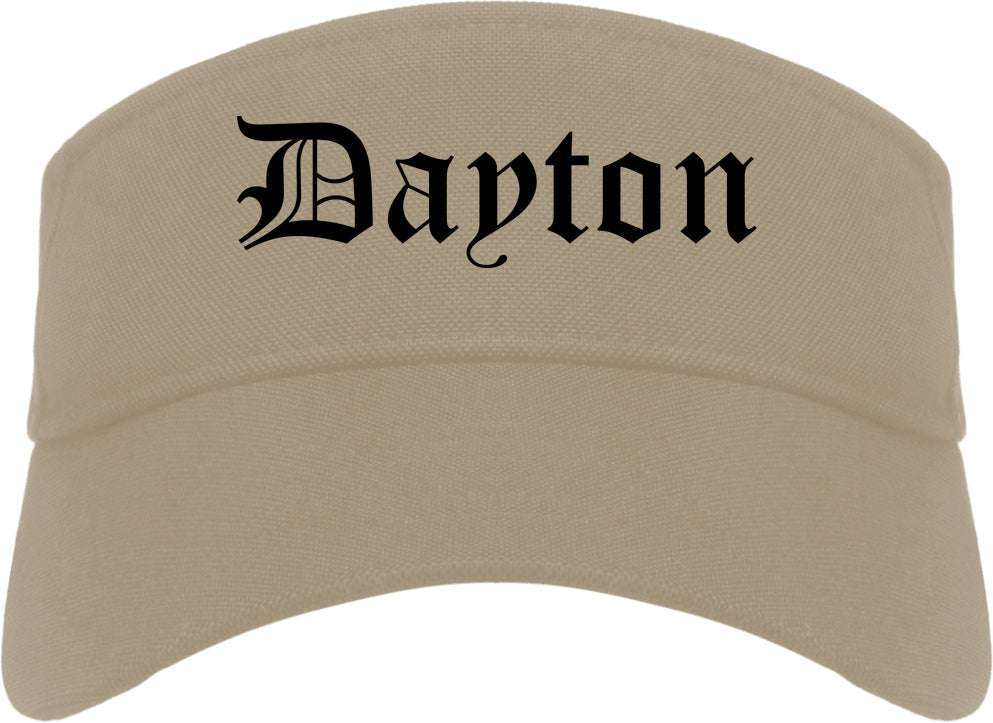 Dayton Tennessee TN Old English Mens Visor Cap Hat Khaki