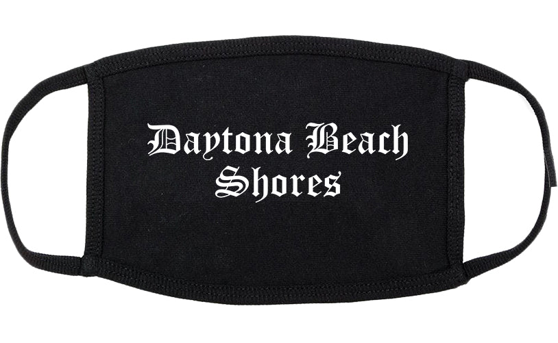 Daytona Beach Shores Florida FL Old English Cotton Face Mask Black