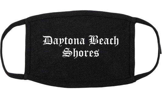 Daytona Beach Shores Florida FL Old English Cotton Face Mask Black