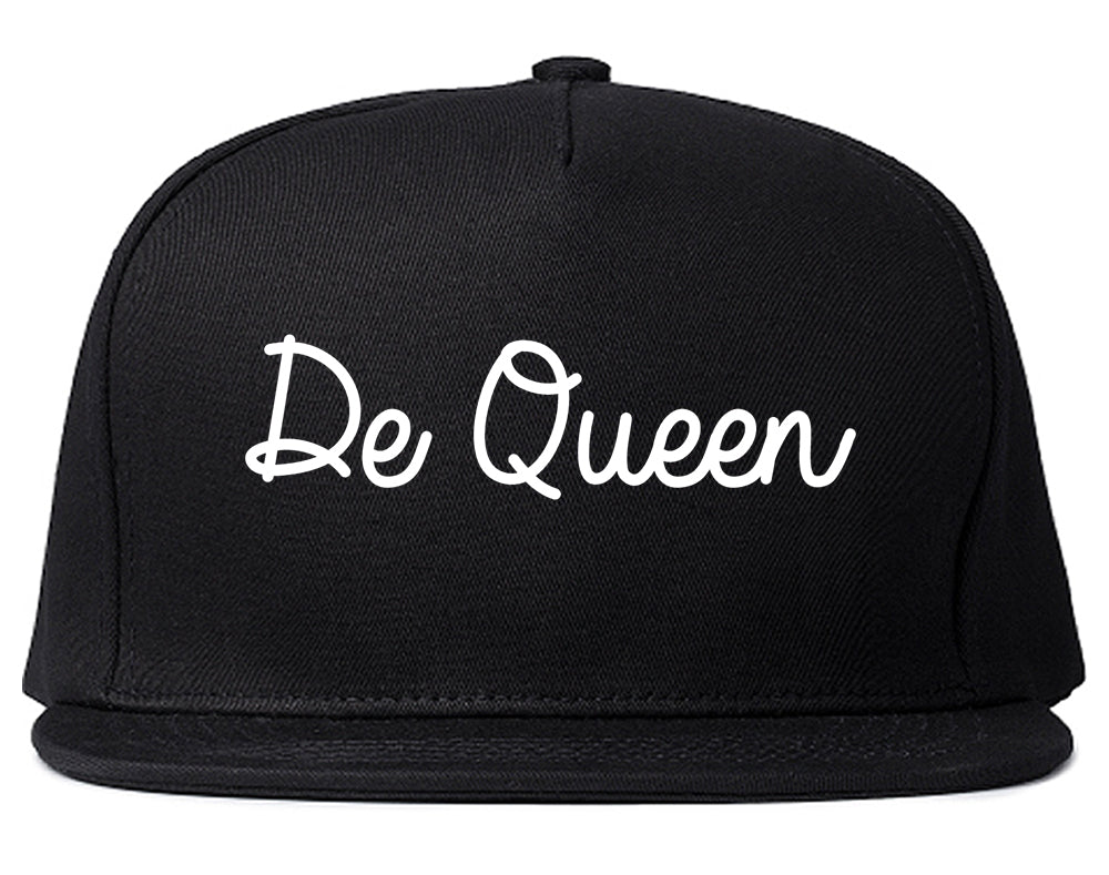 De Queen Arkansas AR Script Mens Snapback Hat Black