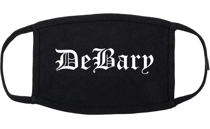 DeBary Florida FL Old English Cotton Face Mask Black
