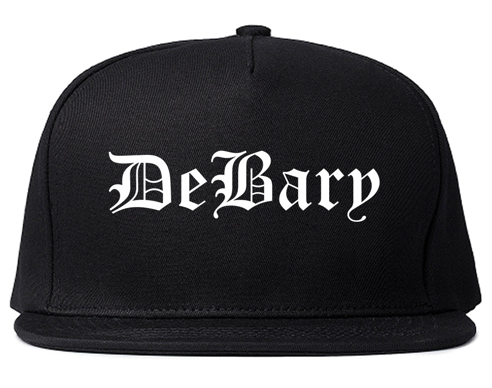 DeBary Florida FL Old English Mens Snapback Hat Black