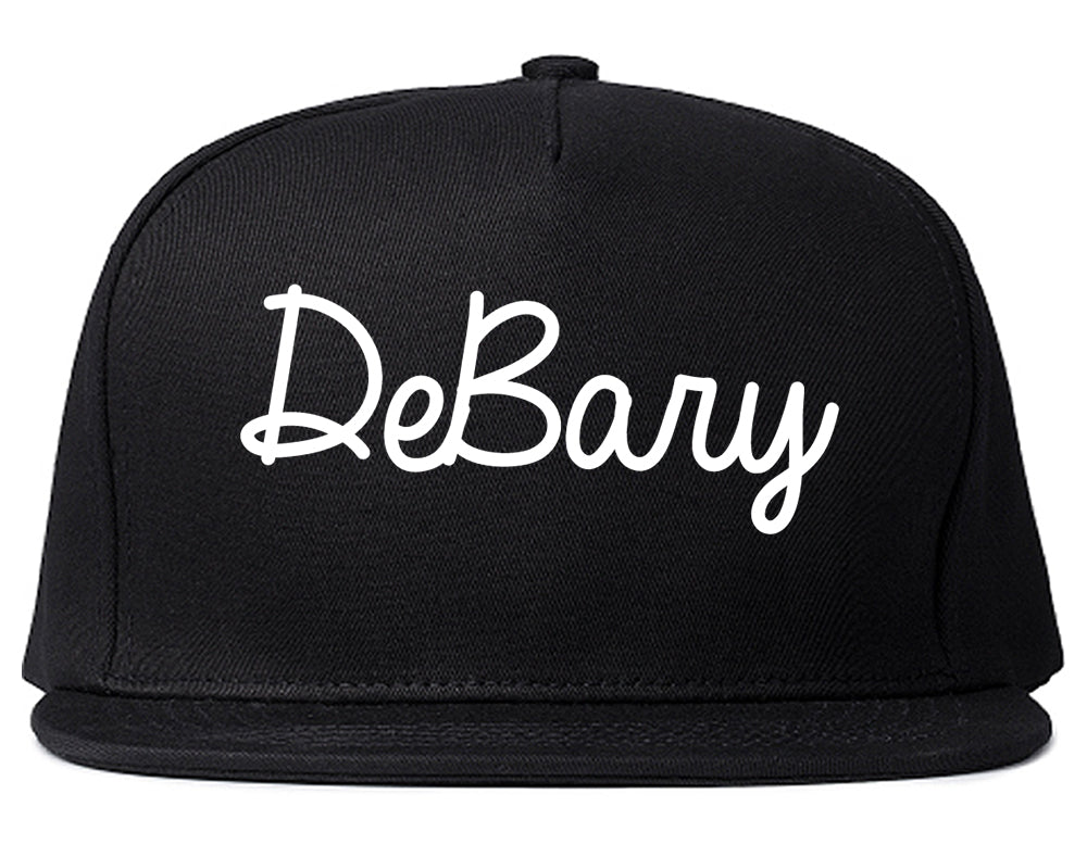 DeBary Florida FL Script Mens Snapback Hat Black
