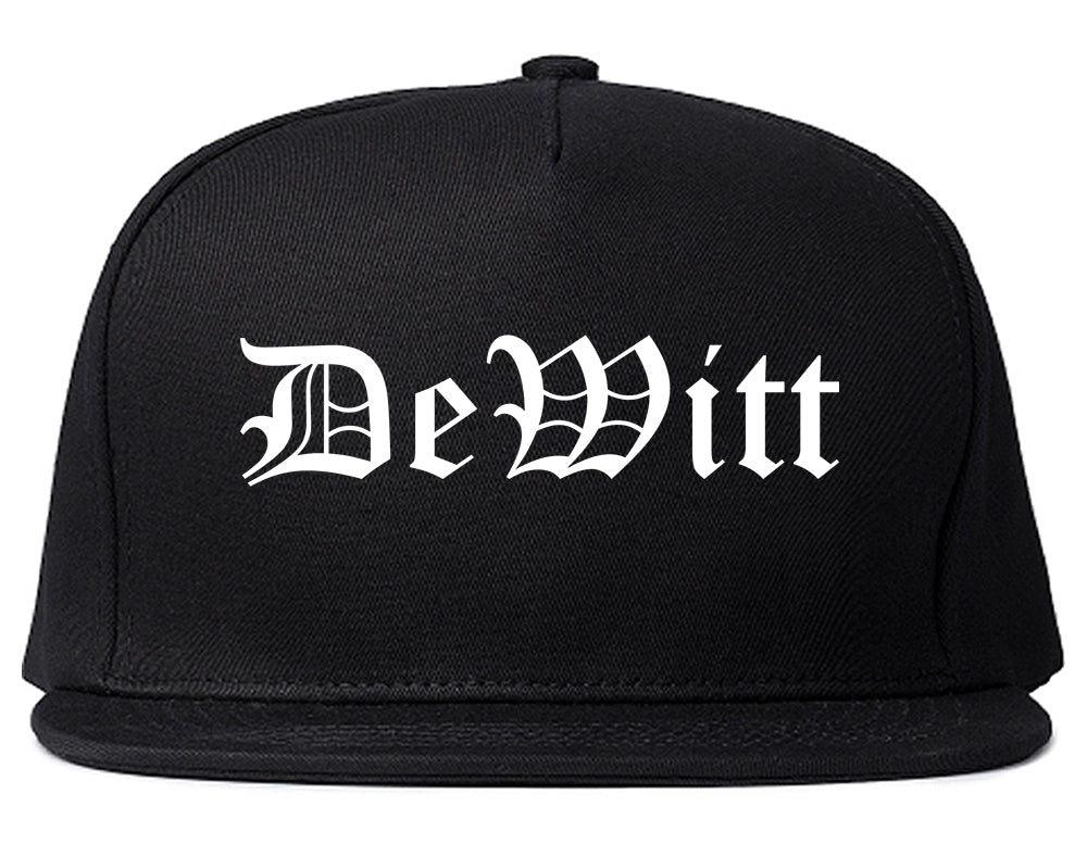 DeWitt Michigan MI Old English Mens Snapback Hat Black