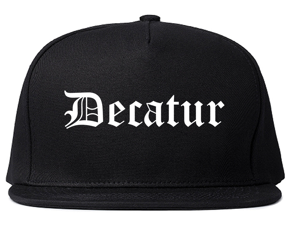 Decatur Indiana IN Old English Mens Snapback Hat Black