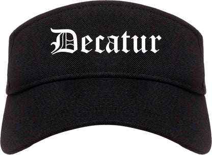 Decatur Indiana IN Old English Mens Visor Cap Hat Black